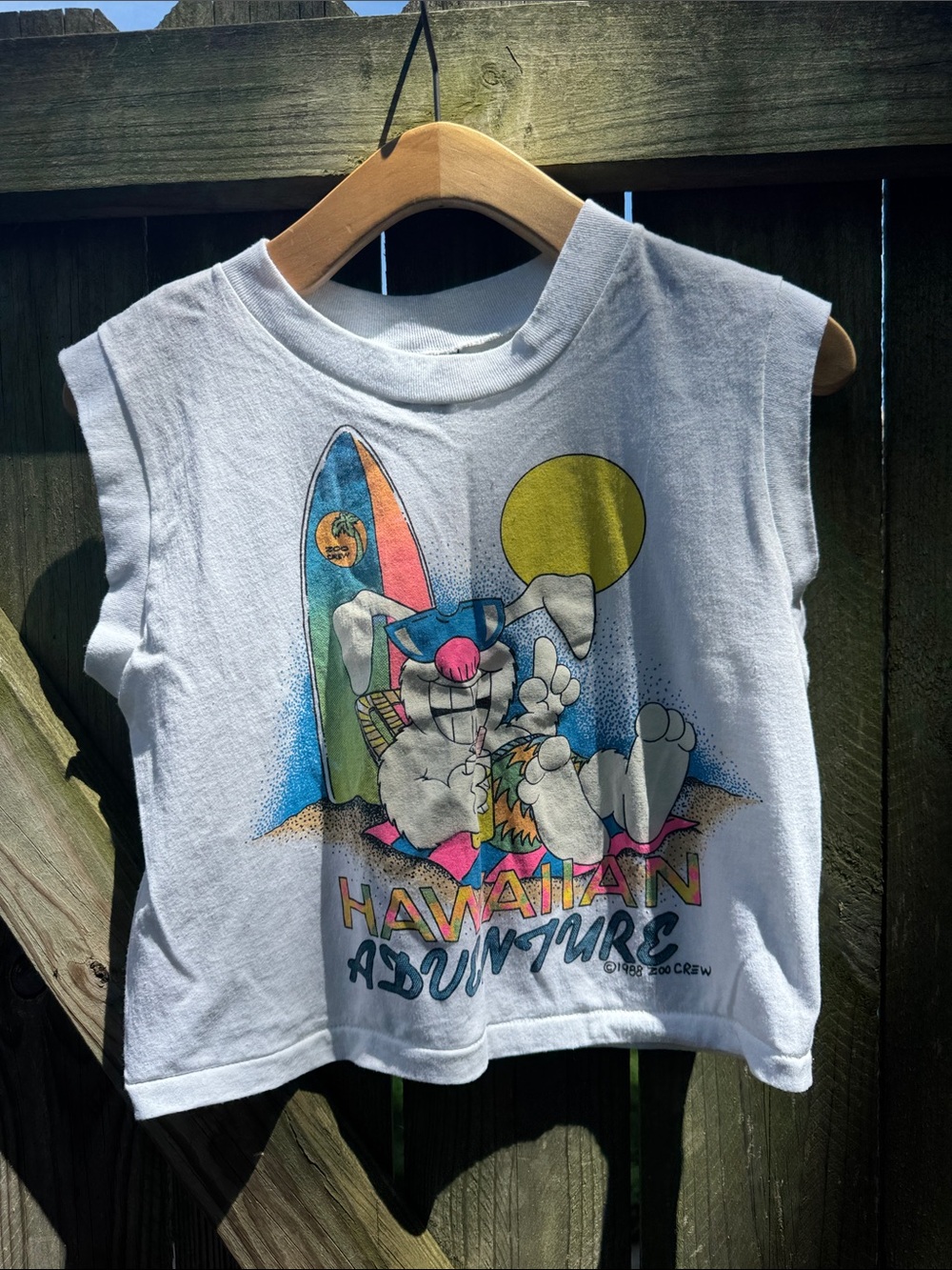Vintage Zoo Crew 1988 Hawaiian Adventure Bunny Tank